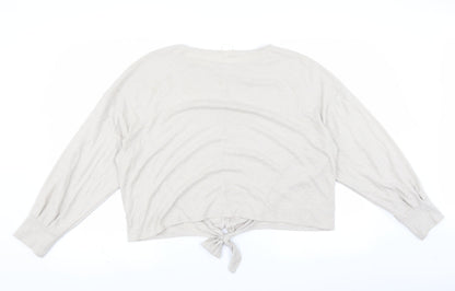 H&M Womens Beige   Pullover Jumper Size L  - Tie front