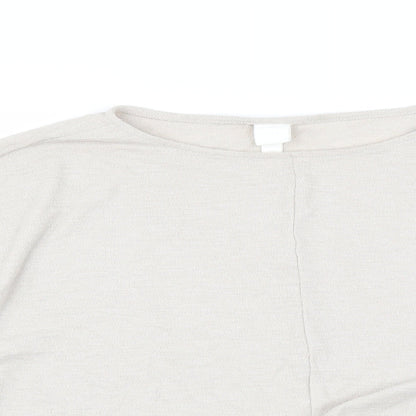 H&M Womens Beige   Pullover Jumper Size L  - Tie front