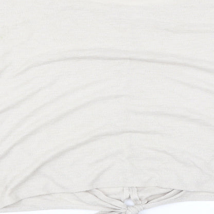 H&M Womens Beige   Pullover Jumper Size L  - Tie front