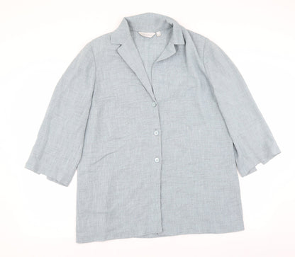 Luis Civit Womens Blue   Basic Blouse Size 18