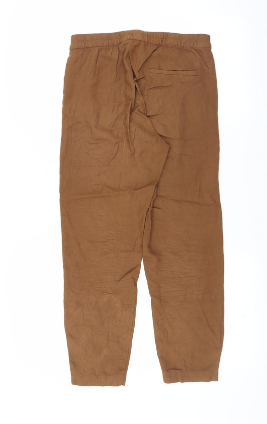 Womens UK Size 10 H&M Regular Fit  Brown Trousers