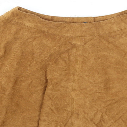 New Look Womens Beige   A-Line Skirt Size 4  - button front