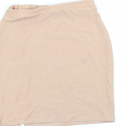 PRETTYLITTLETHING Womens Pink   Bandage Skirt Size 8