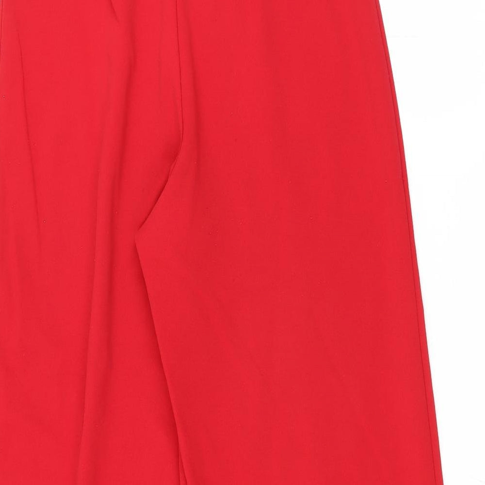 Miss Selfridge Womens Red   Trousers  Size 6 L22 in - cropped tie waist