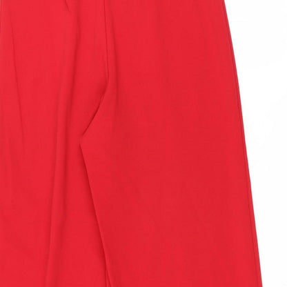 Miss Selfridge Womens Red   Trousers  Size 6 L22 in - cropped tie waist