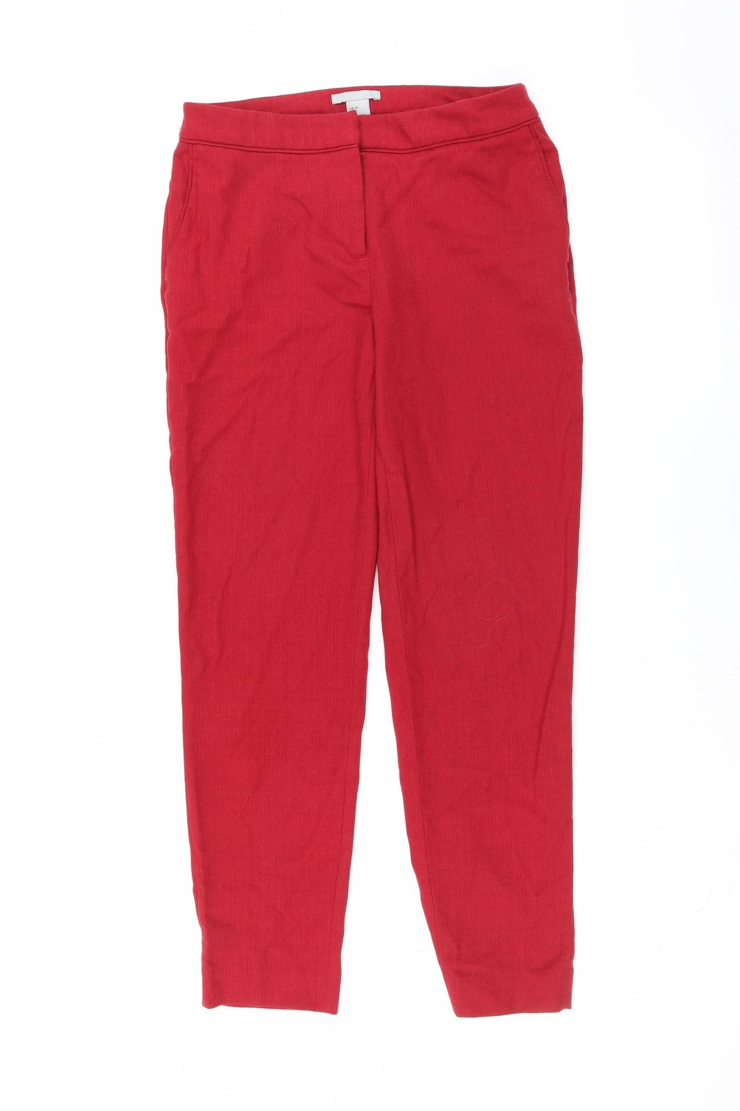 Womens UK Size 8 H&M Regular Fit  Red Trousers