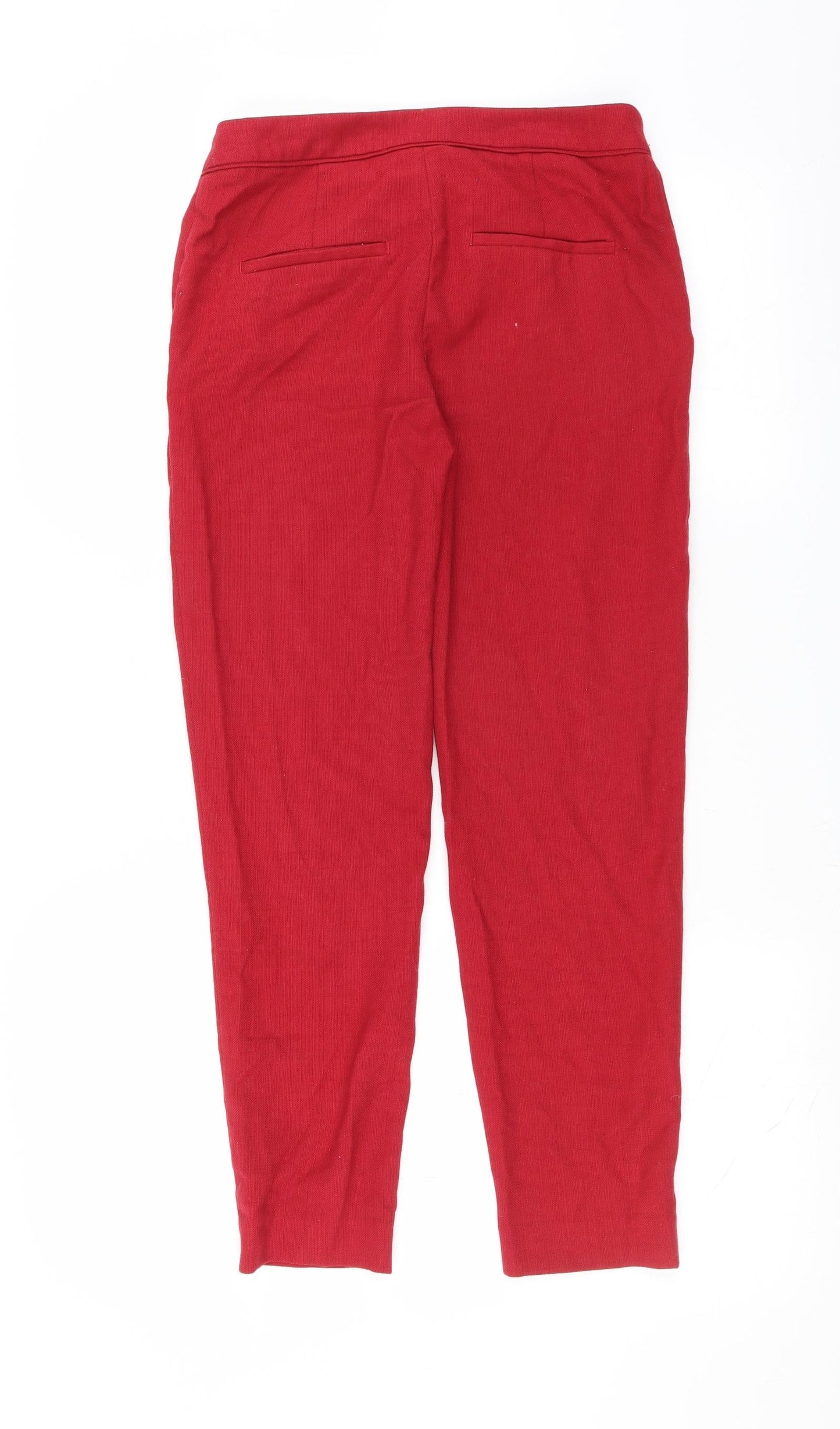 Womens UK Size 8 H&M Regular Fit  Red Trousers