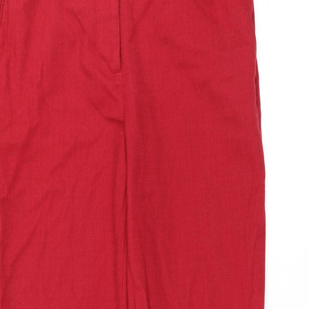 Womens UK Size 8 H&M Regular Fit  Red Trousers