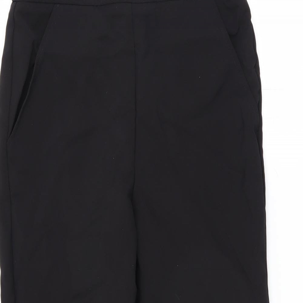 Sainsburys Womens Black   Trousers  Size 10 L24 in - ruffle leg detail