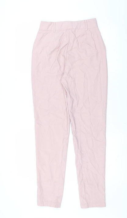 PRETTYLITTLETHING Womens Pink   Trousers  Size 6 L28 in