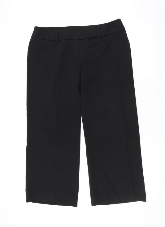 Womens UK Size 16 South Regular Fit  Black Trousers