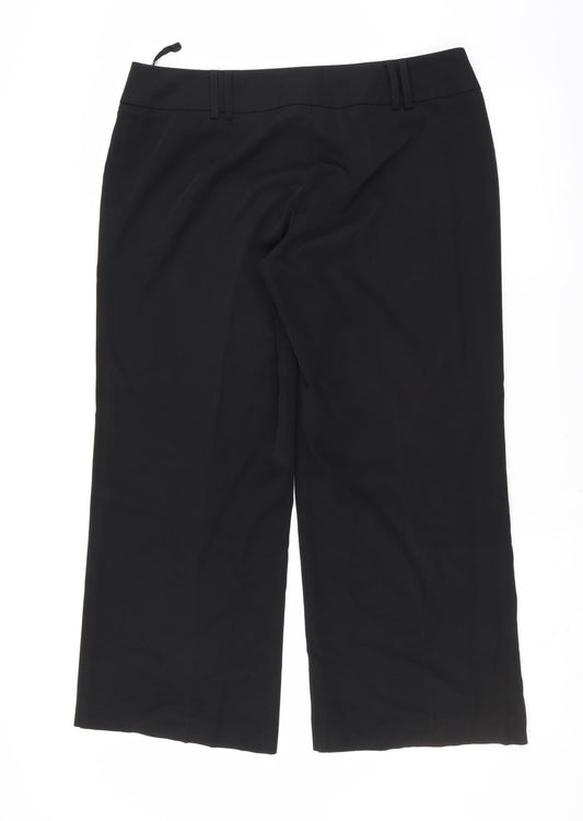 Womens UK Size 16 South Regular Fit  Black Trousers
