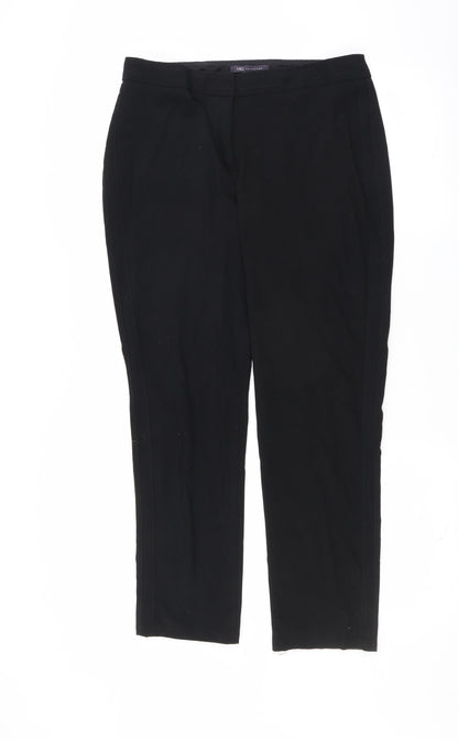 Womens UK Size 12 Marks and Spencer Slim Fit  Black Trousers