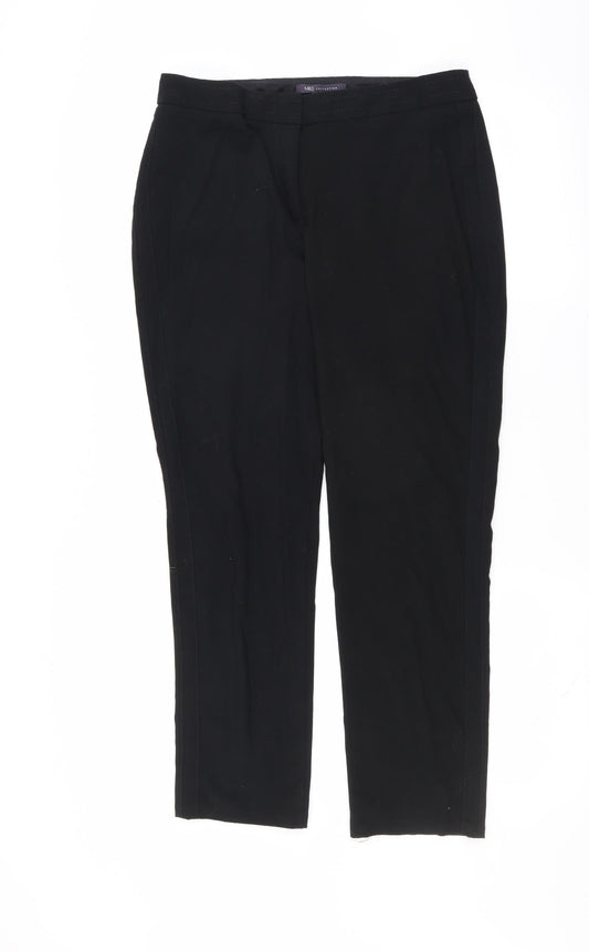 Womens UK Size 12 Marks and Spencer Slim Fit  Black Trousers