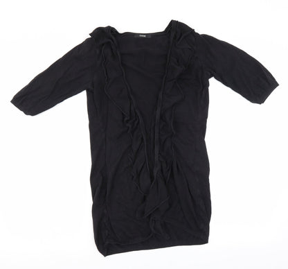 George Womens Black   Cardigan Jumper Size 12  - Ruffle Detail