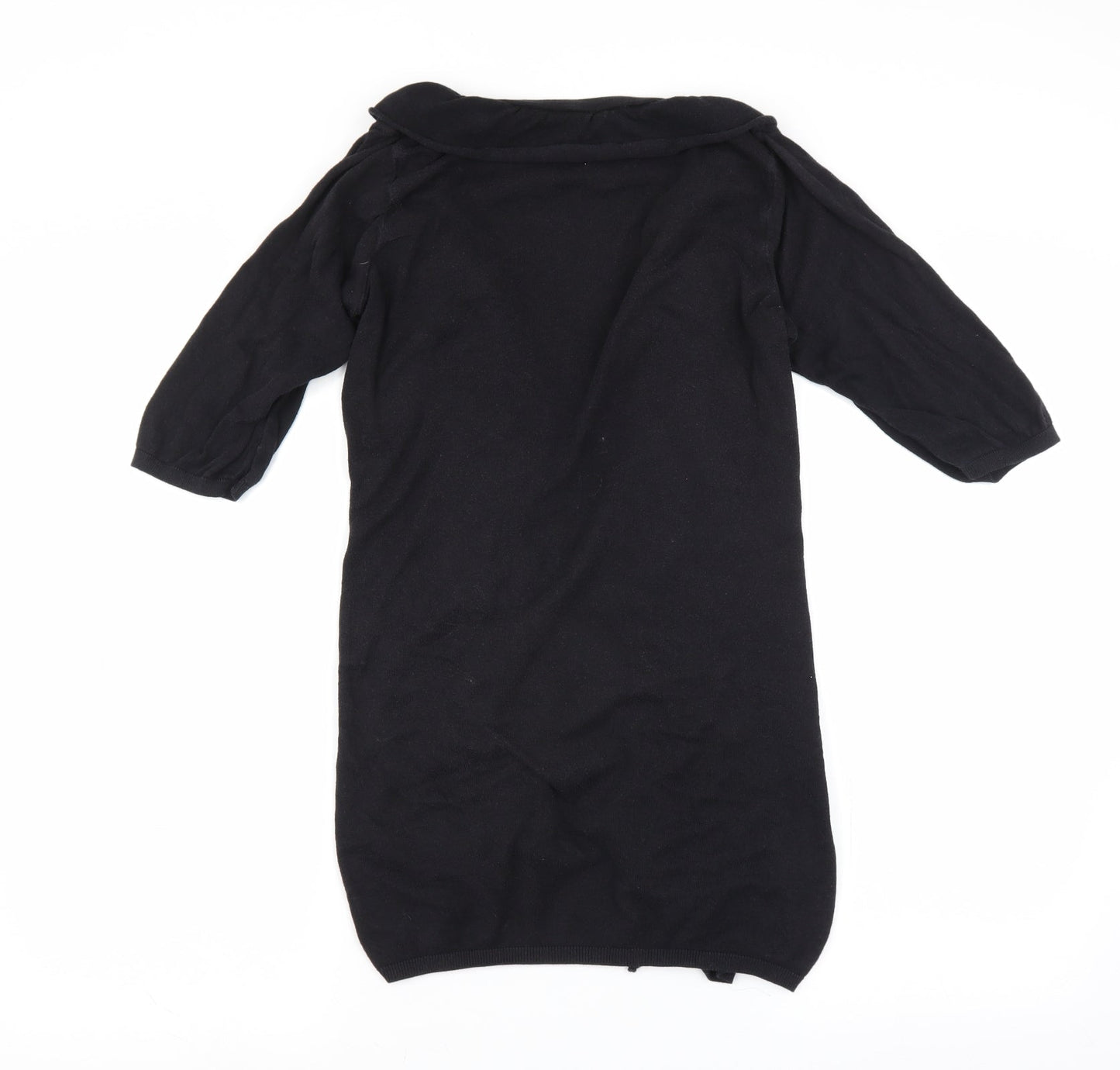 George Womens Black   Cardigan Jumper Size 12  - Ruffle Detail