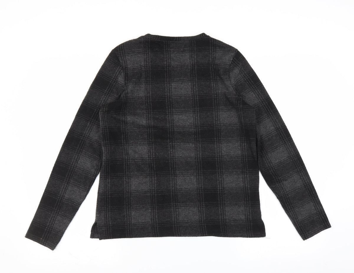 TU Womens Grey Check  Pullover Jumper Size 10