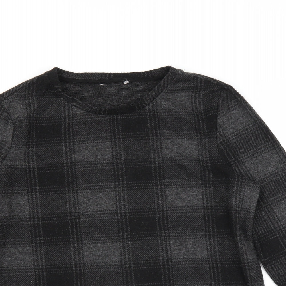 TU Womens Grey Check  Pullover Jumper Size 10