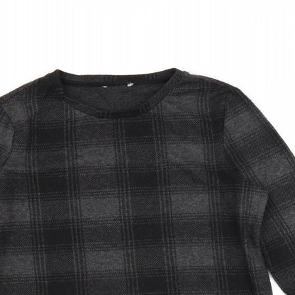 TU Womens Grey Check  Pullover Jumper Size 10