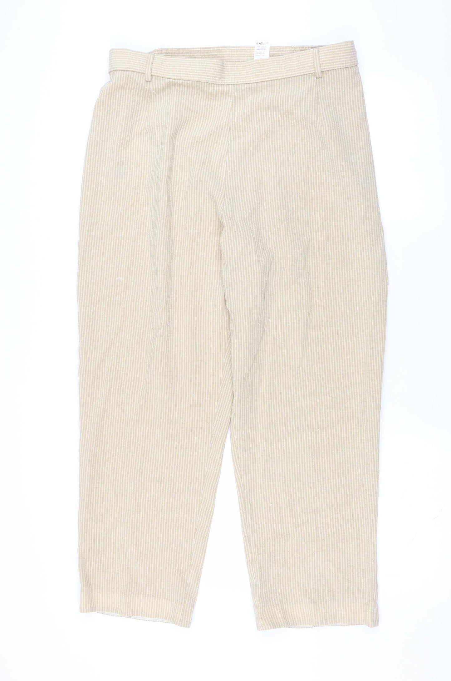 Womens UK Size 18 Marks and Spencer Regular Fit  Beige Trousers