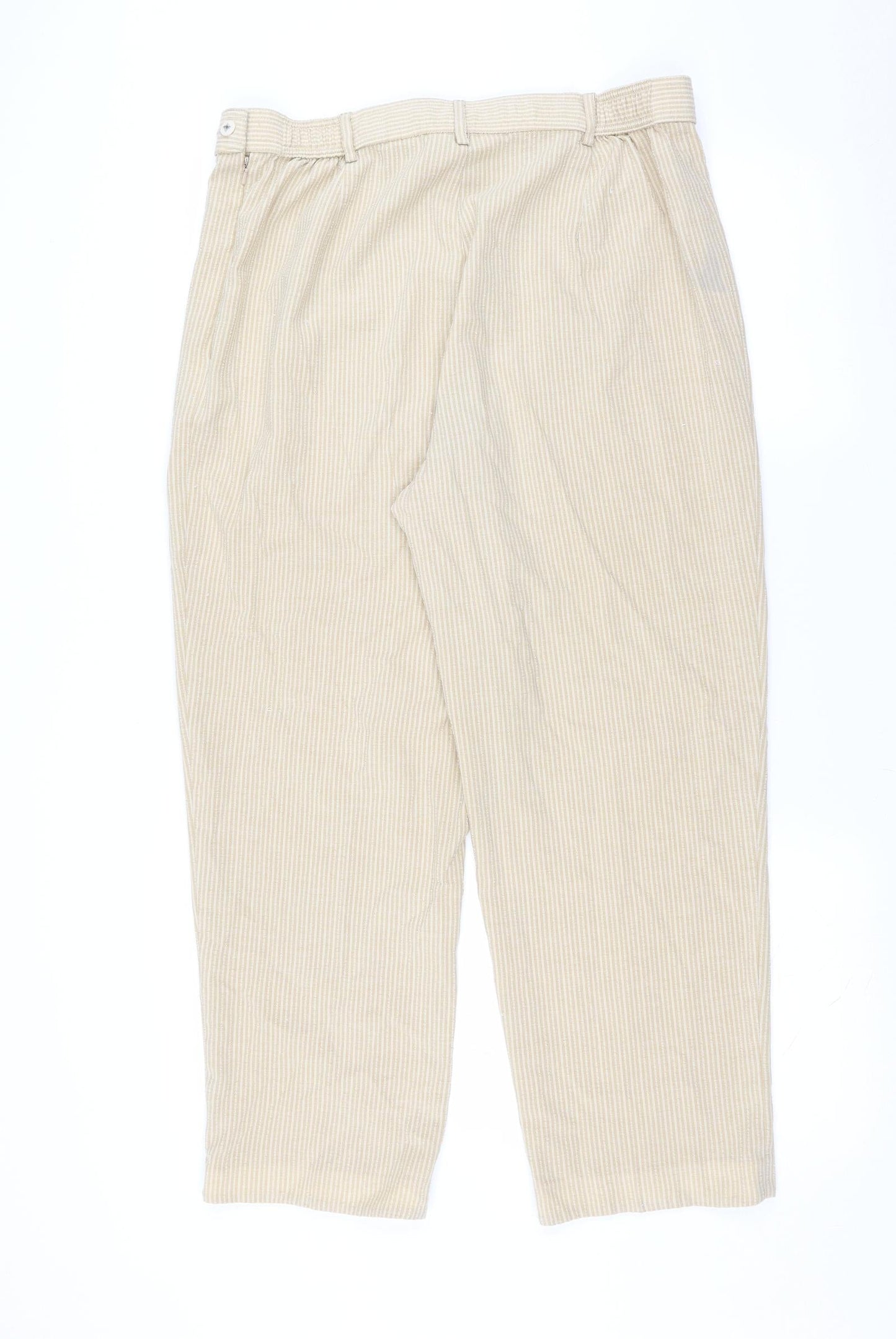 Womens UK Size 18 Marks and Spencer Regular Fit  Beige Trousers