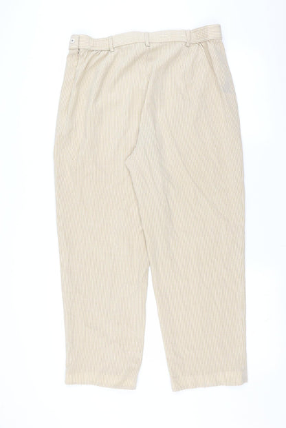 Womens UK Size 18 Marks and Spencer Regular Fit  Beige Trousers