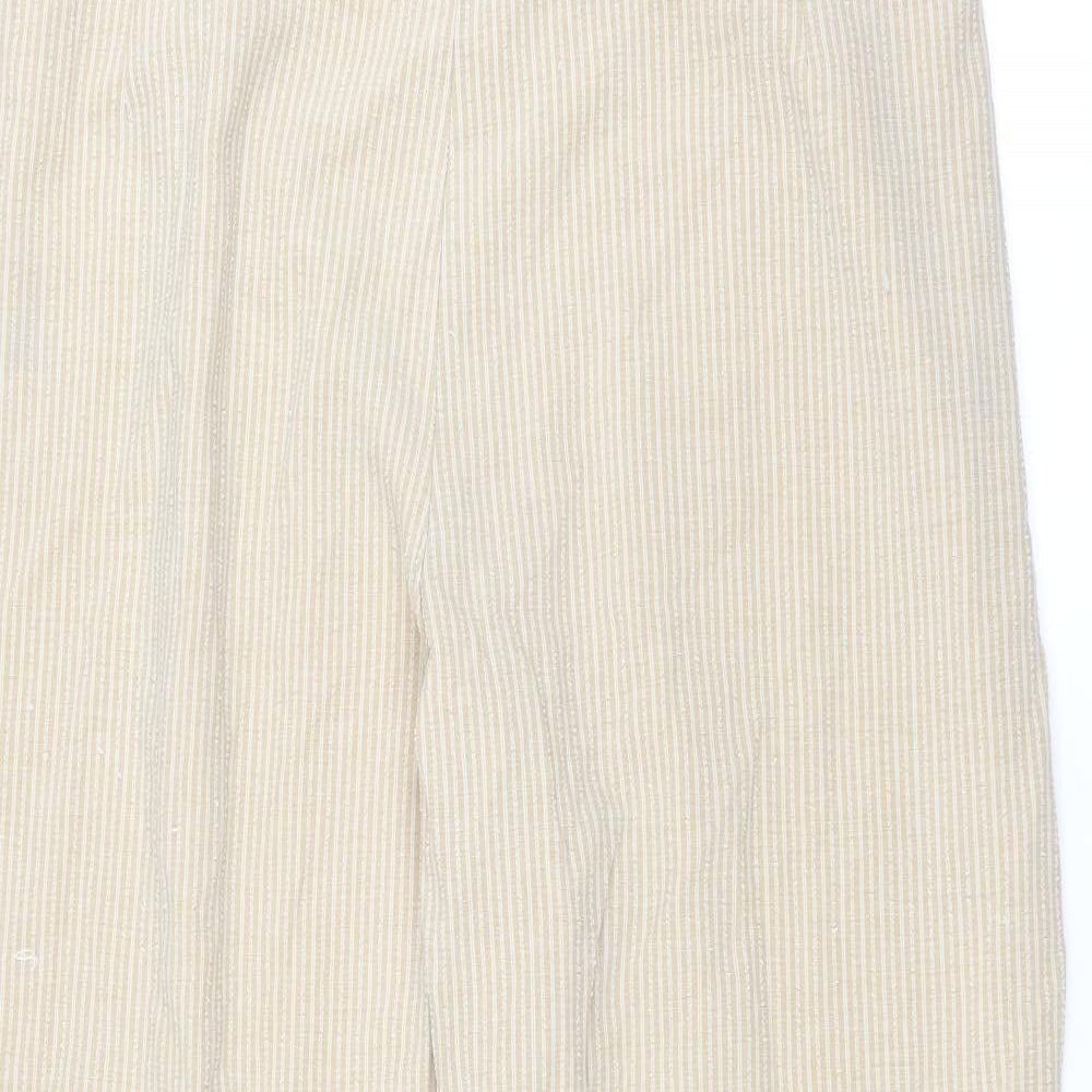 Womens UK Size 18 Marks and Spencer Regular Fit  Beige Trousers