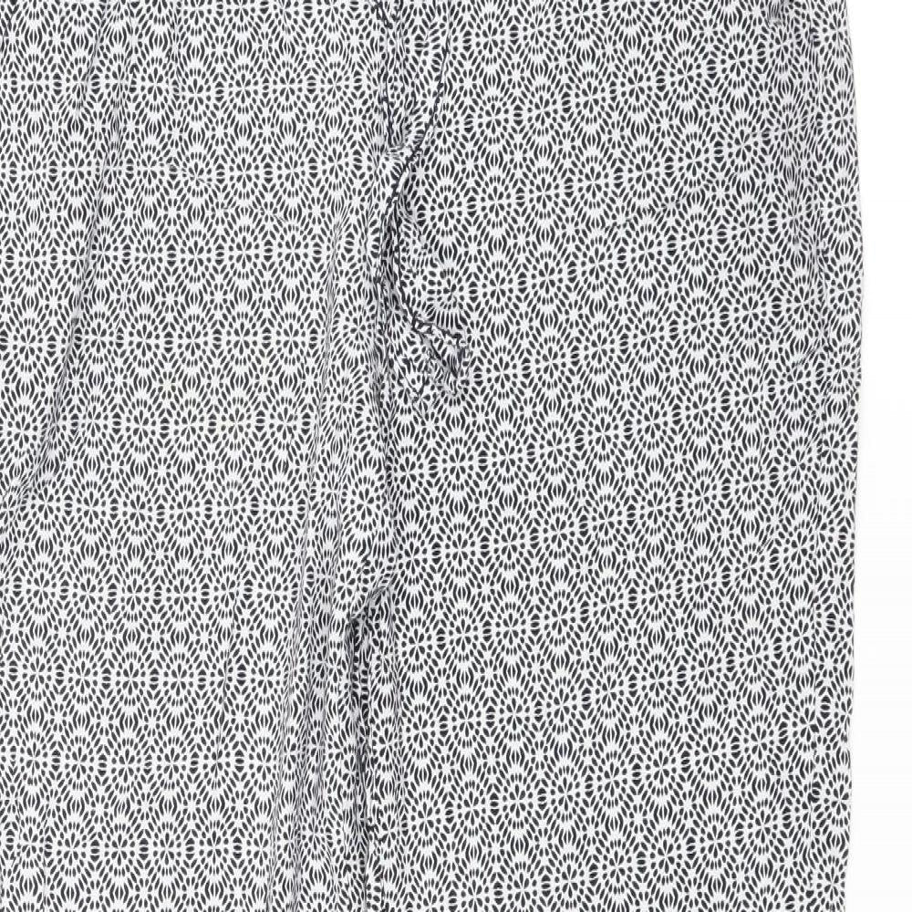 Primark Womens Blue Floral  Trousers  Size 10 L28 in