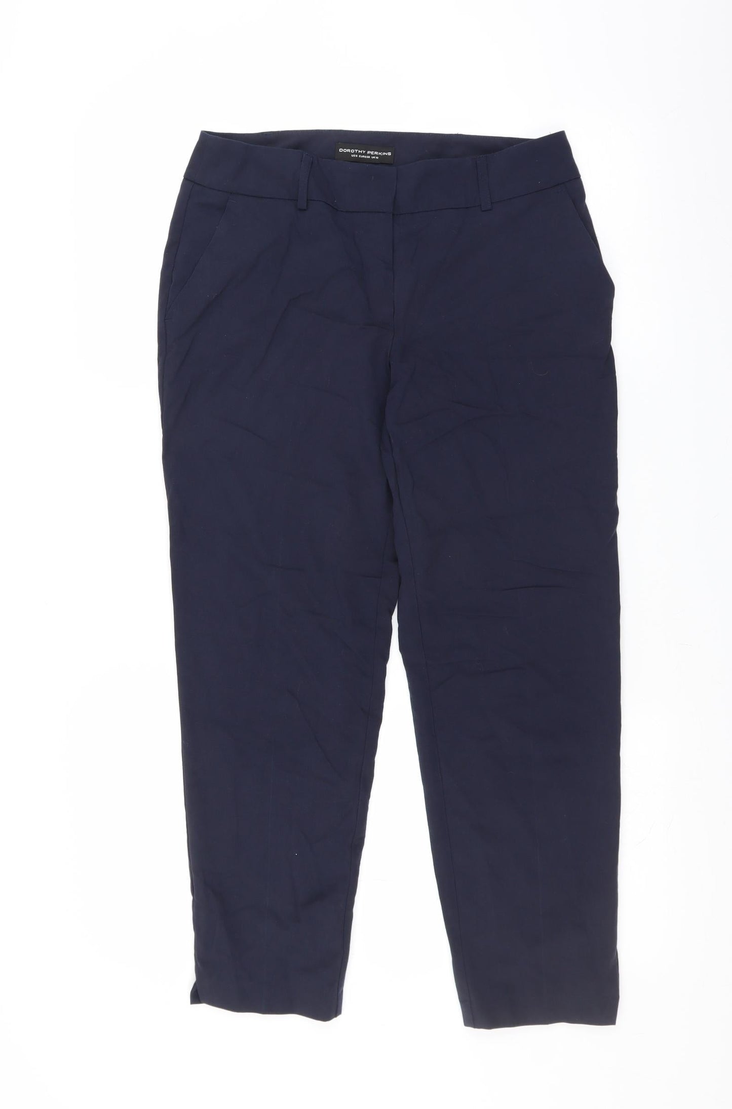 Womens UK Size 10 Dorothy Perkins Regular Fit  Blue Trousers