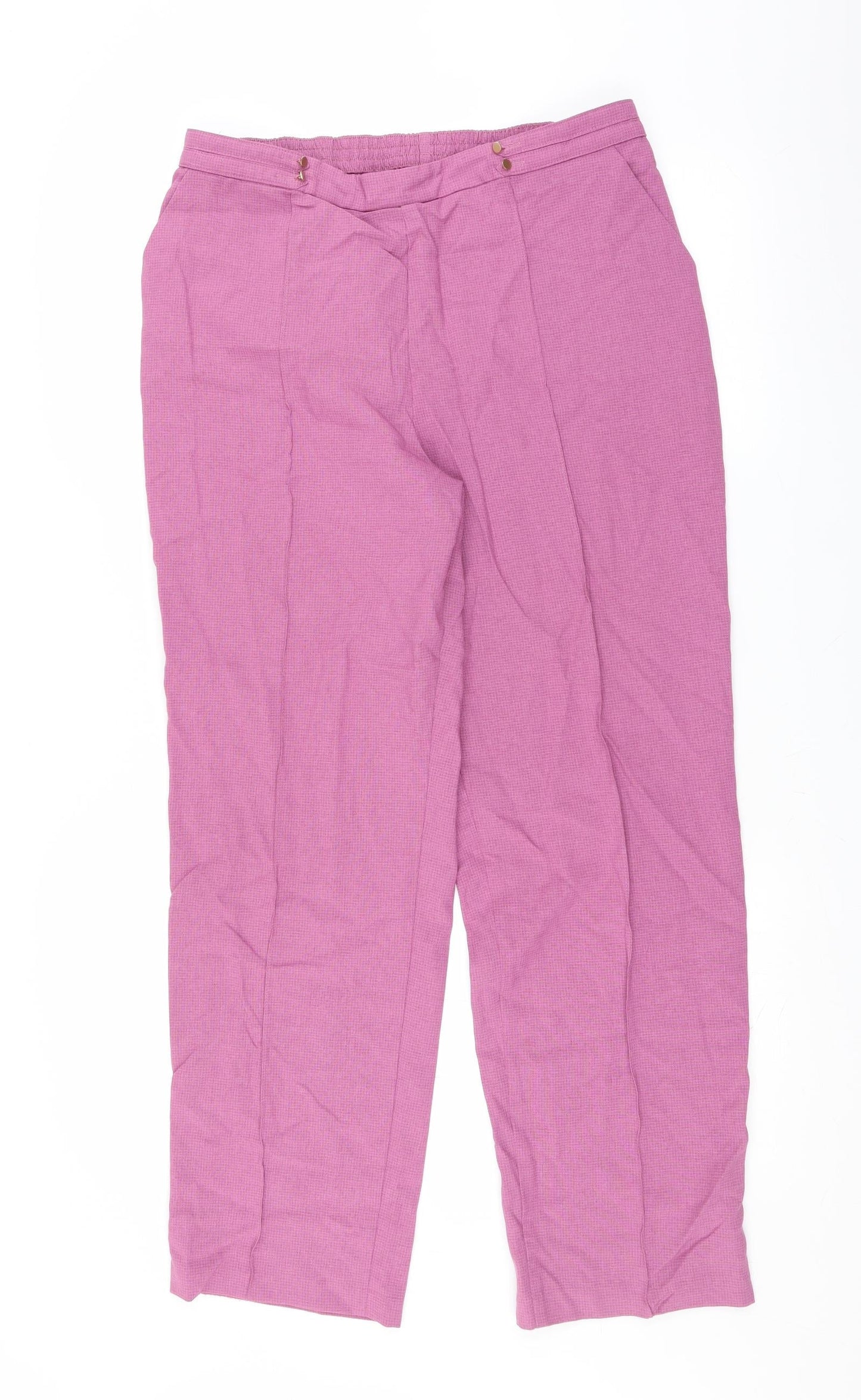 Womens UK Size 14 Marks and Spencer Regular Fit  Pink Trousers