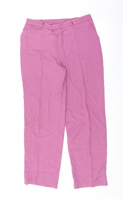 Womens UK Size 14 Marks and Spencer Regular Fit  Pink Trousers