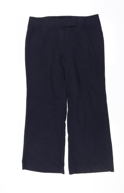 Marks and Spencer Womens Blue   Trousers  Size 14 L27 in - short Leg