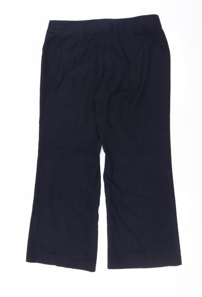 Marks and Spencer Womens Blue   Trousers  Size 14 L27 in - short Leg