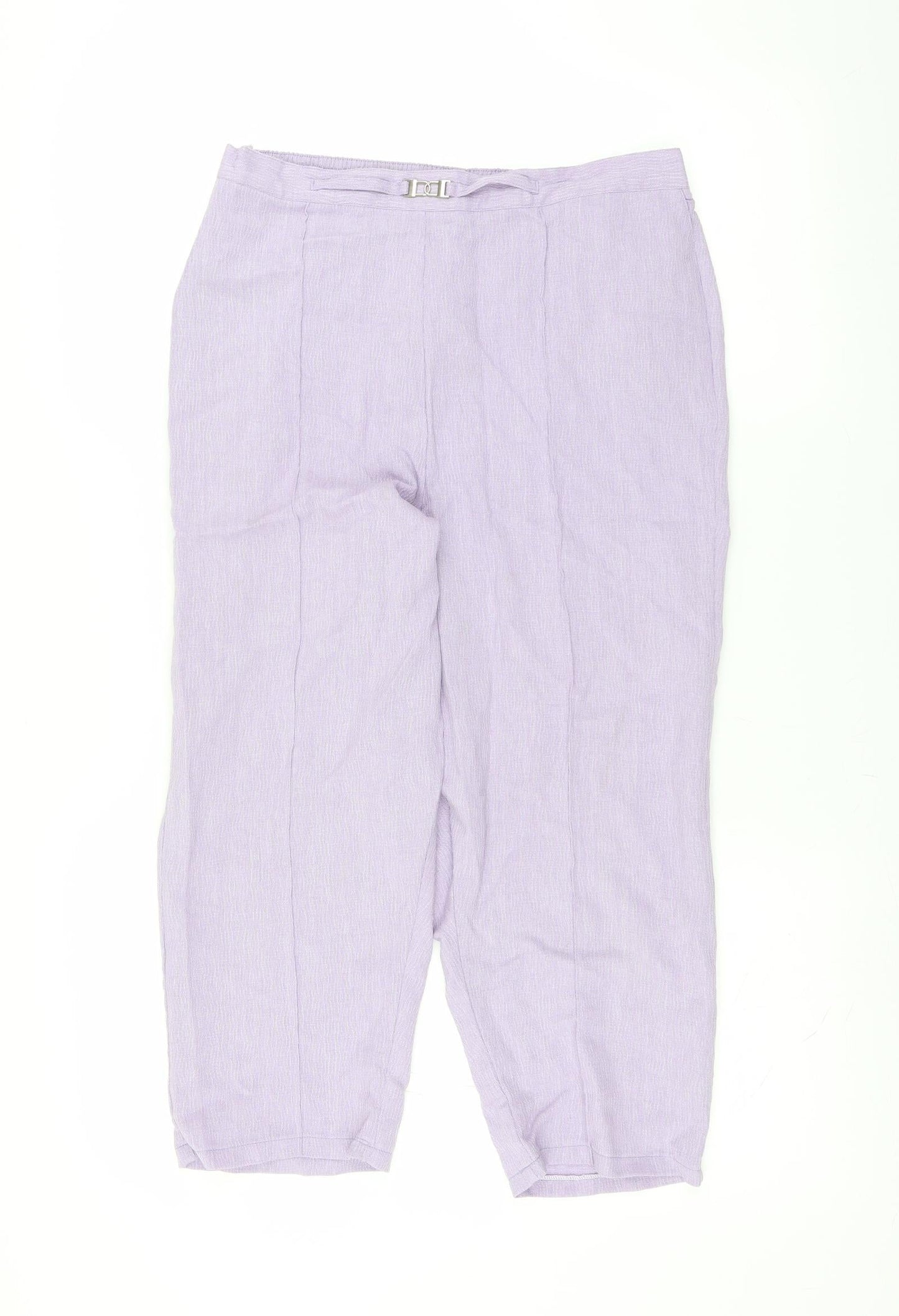 bm Collection Womens Purple   Trousers  Size 18 L21 in - cropped