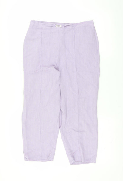 bm Collection Womens Purple   Trousers  Size 18 L21 in - cropped