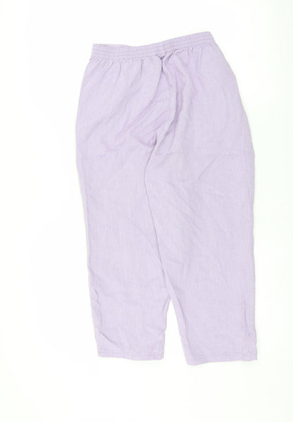 bm Collection Womens Purple   Trousers  Size 18 L21 in - cropped