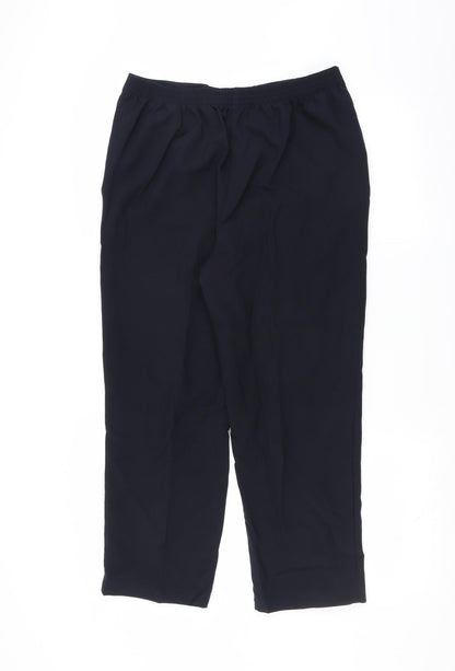 Womens UK Size 14 ISLE Regular Fit  Blue Trousers