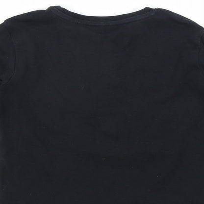 George Girls Black   Basic T-Shirt Size 18-24 Months  - unicorn rainbow