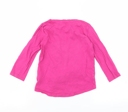 Blue Zoo Girls Pink   Basic T-Shirt Size 2-3 Years  - monster