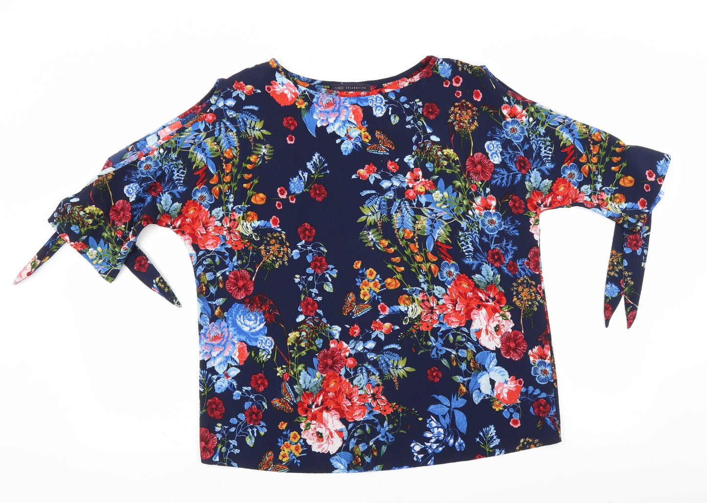 Womens UK Size 12 Marks and Spencer Blue Basic Blouse