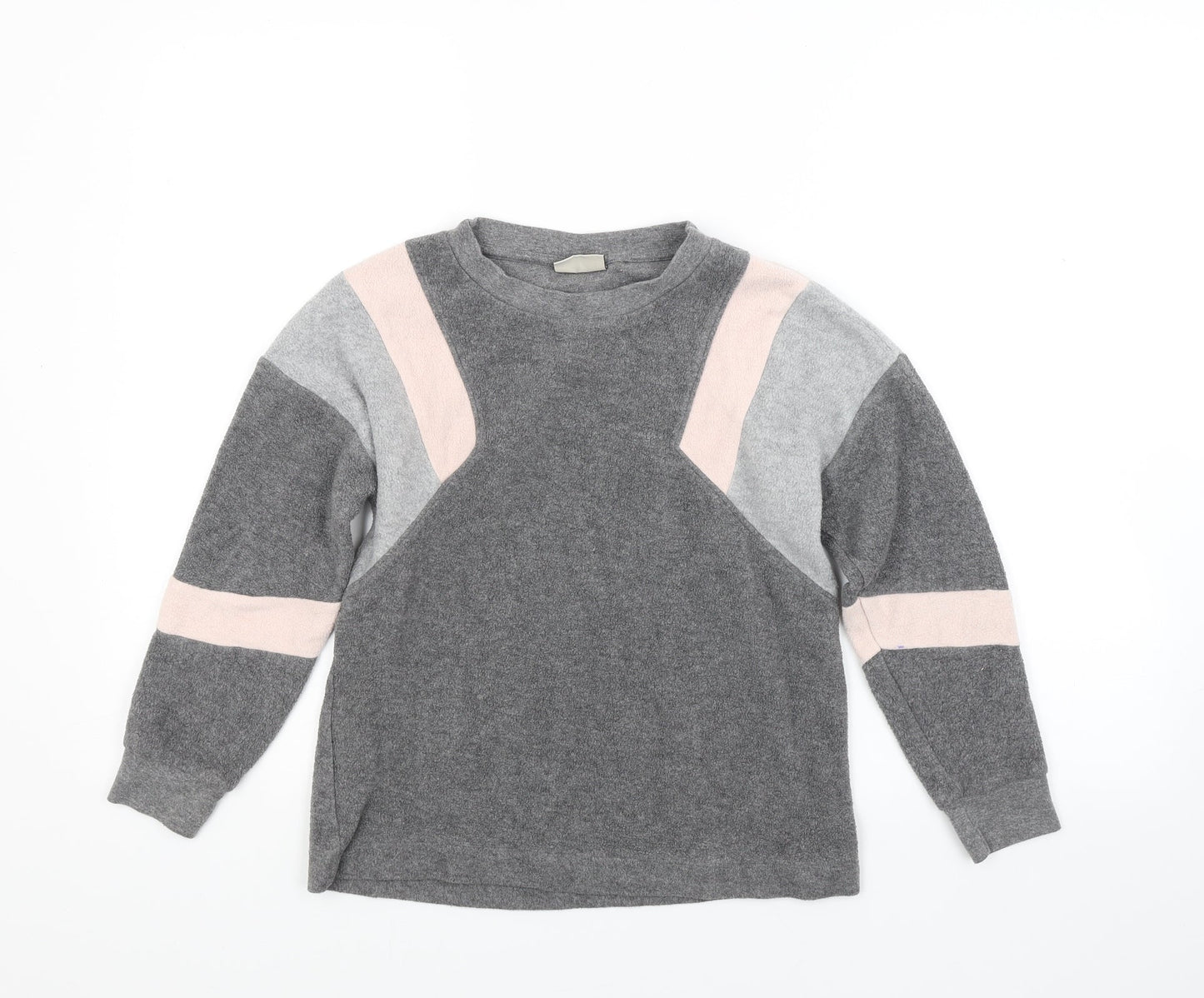 NEXT Girls Grey  Fleece Pullover Sweatshirt Size 10 Years