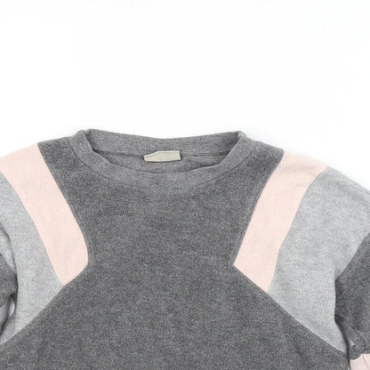NEXT Girls Grey  Fleece Pullover Sweatshirt Size 10 Years