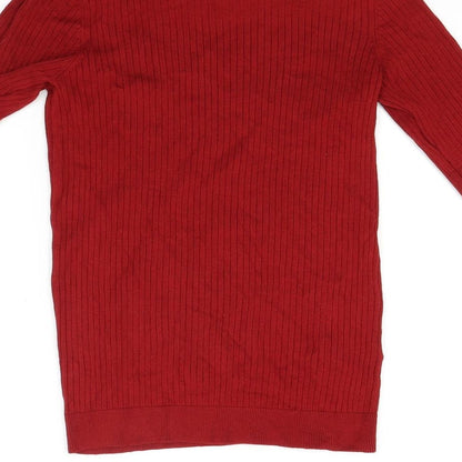 F&F Womens Red  Knit Pullover Jumper Size 12