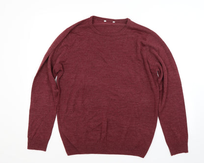 Pep & co Mens Red  Knit Pullover Jumper Size L