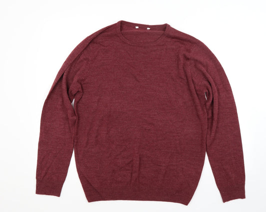 Pep & co Mens Red  Knit Pullover Jumper Size L