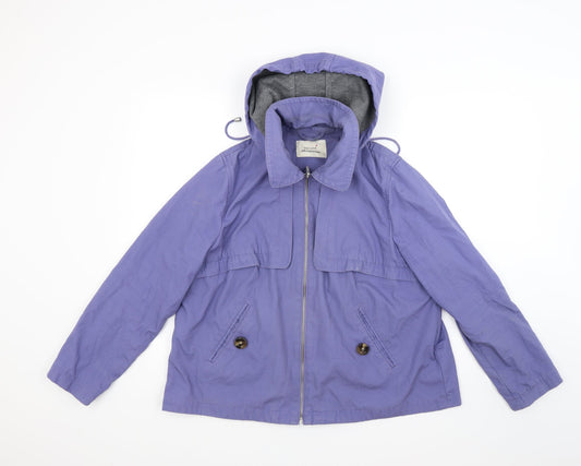 Per Una Womens Purple   Pea Coat Coat Size 16