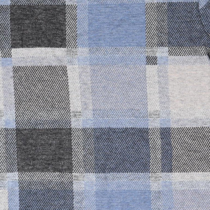 Marks & Spencer Womens Blue Check Knit Pullover Jumper Size 16