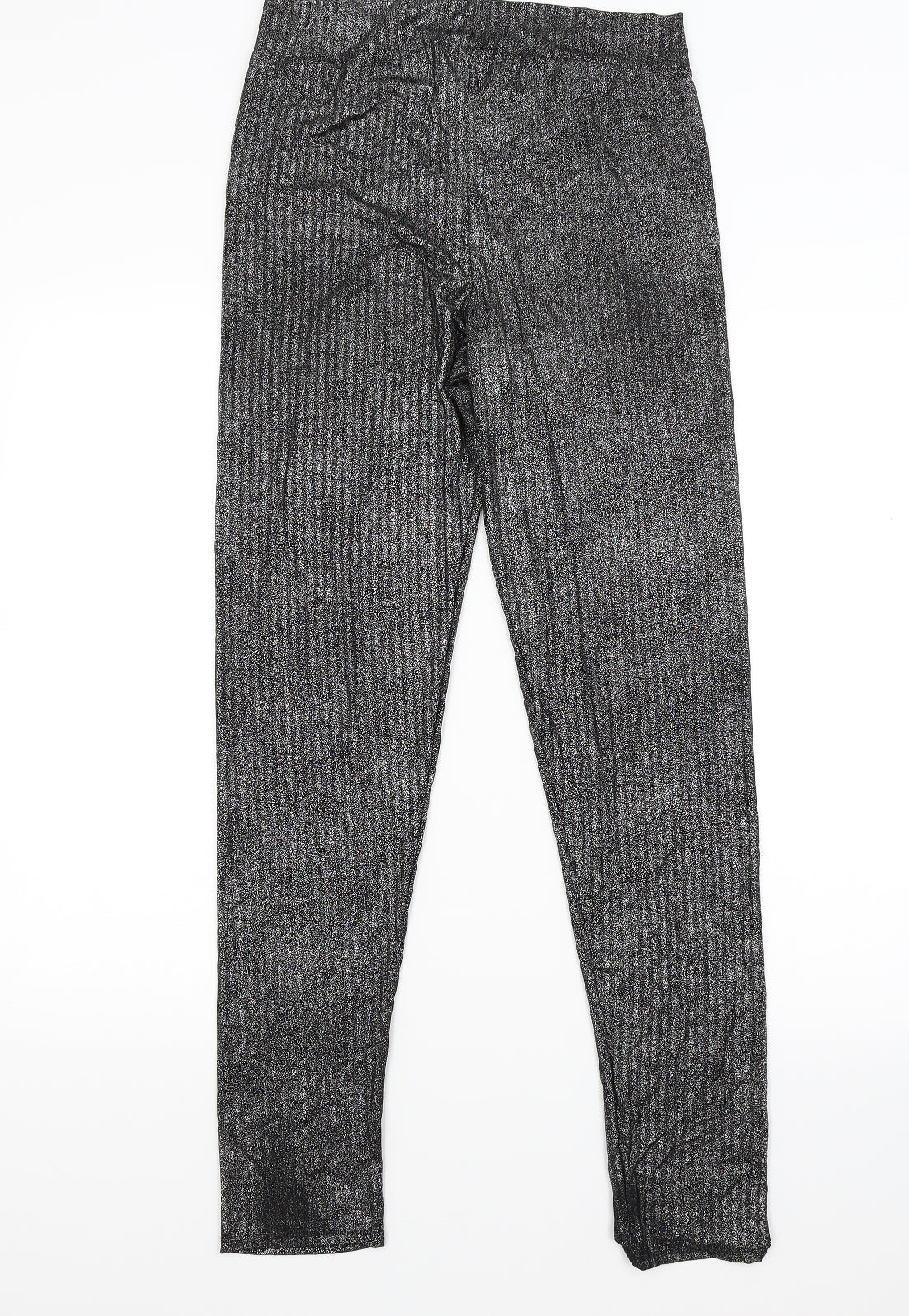 PRETTYLITTLETHING Womens Silver   Jogger Leggings Size 12 L28 in