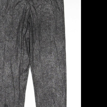PRETTYLITTLETHING Womens Silver   Jogger Leggings Size 12 L28 in