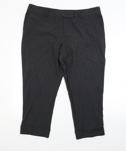 Womens UK Size 20 Marks and Spencer Regular Fit  Grey Trousers